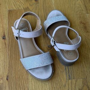 art class Pink Rhinestone Strap Kids Sandals